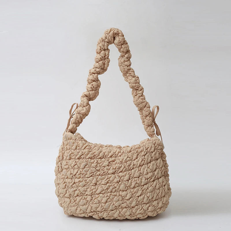 Ruched Nylon Bag